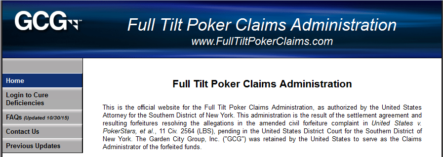 Full Tilt Poker Claims